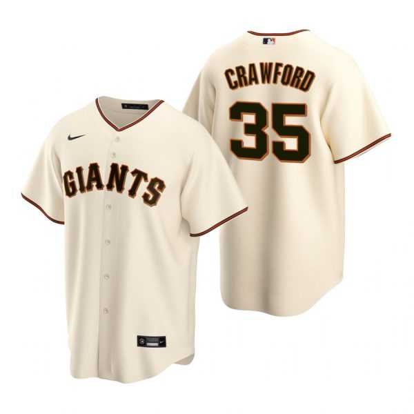 Personalized Men’s #35 Brandon Crawford San Francisco Giants Cool Base Jersey Cream