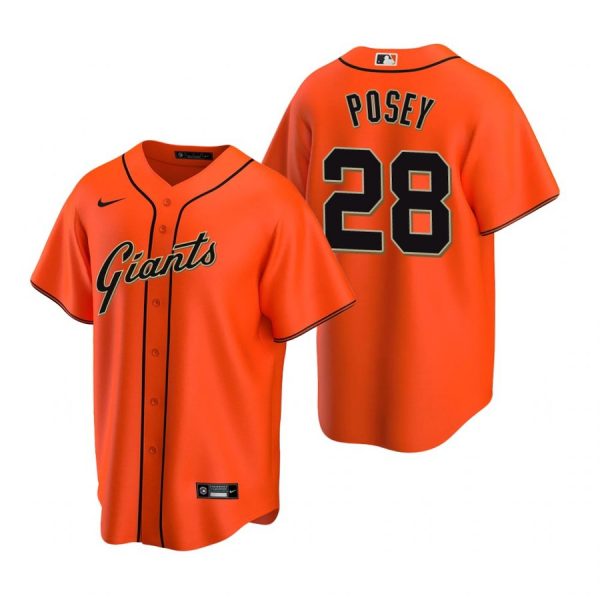 Personalized Men’s #28 Buster Posey San Francisco Giants Cool Base Jersey Orange