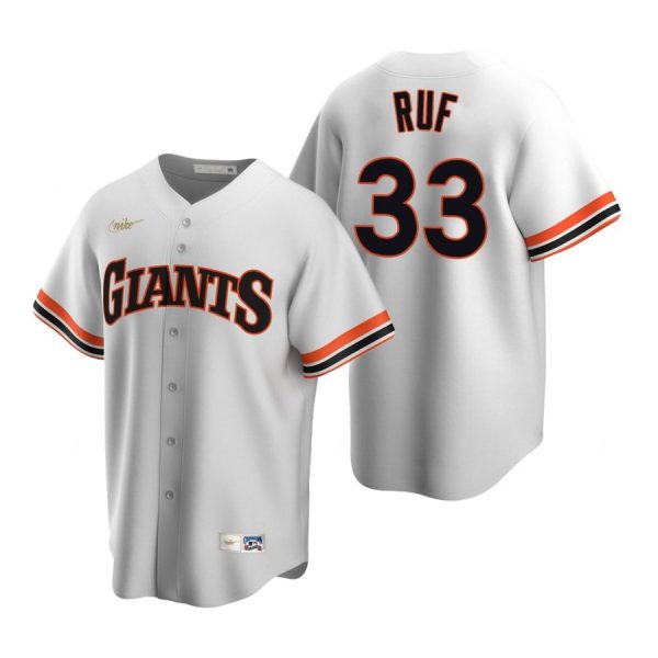 Personalized Men’s #33 Darin Ruf San Francisco Giants Cool Base Jersey White Cooperstown