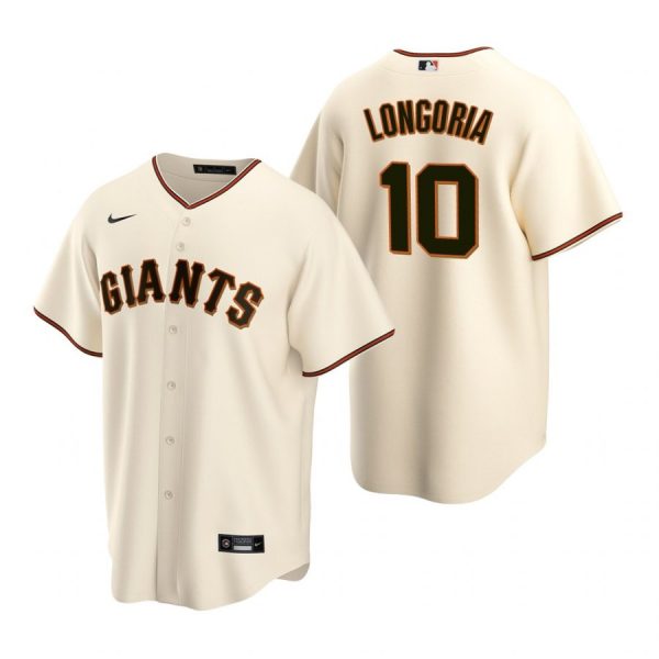 Personalized Men’s #10 Evan Longoria San Francisco Giants Cool Base Jersey Cream