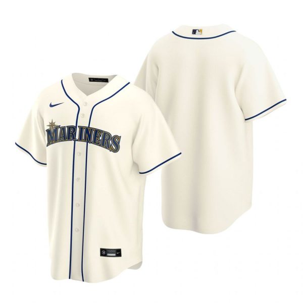 Personalized Men’s Blank Seattle Mariners Cool Base Jersey Aqua Cream