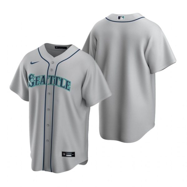 Personalized Men’s Blank Seattle Mariners Cool Base Jersey Aqua Gray