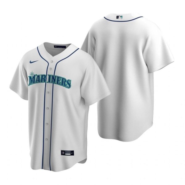 Personalized Men’s Blank Seattle Mariners Cool Base Jersey Aqua White