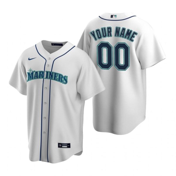 Personalized Men’s Seattle Mariners Cool Base Jersey Cream White