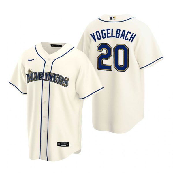 Personalized Men’s Daniel Vogelbach Seattle Mariners Cool Base Jersey Gray Cream