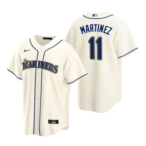 Personalized Men’s Edgar Martinez Seattle Mariners Cool Base Jersey Cream Cream