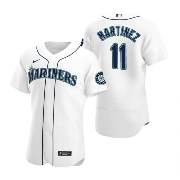 Personalized Men’s Edgar Martinez Seattle Mariners Flex Base Jersey White White