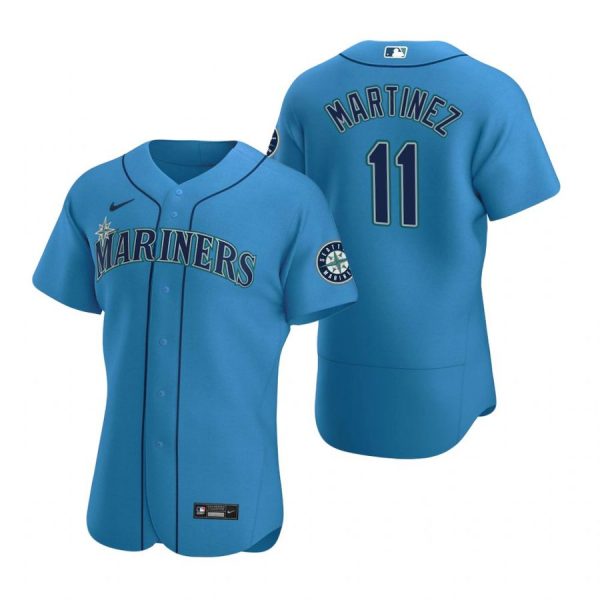 Personalized Men’s Edgar Martinez Seattle Mariners Flex Base Jersey White Royal