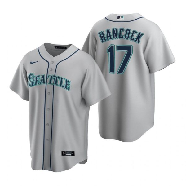 Personalized Men’s Emerson Hancock Seattle Mariners Cool Base Jersey Gray Gray