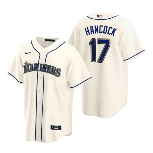 Personalized Men’s Emerson Hancock Seattle Mariners Cool Base Jersey Gray Cream