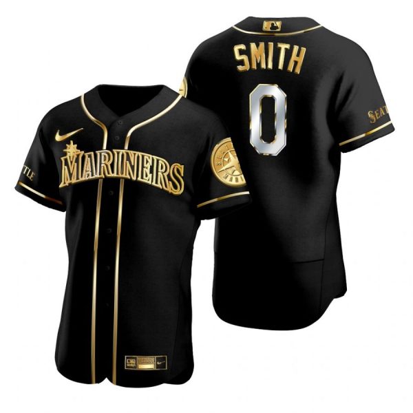 Personalized Men’s Mallex Smith Seattle Mariners Flex Base Jersey Aqua Black Golden