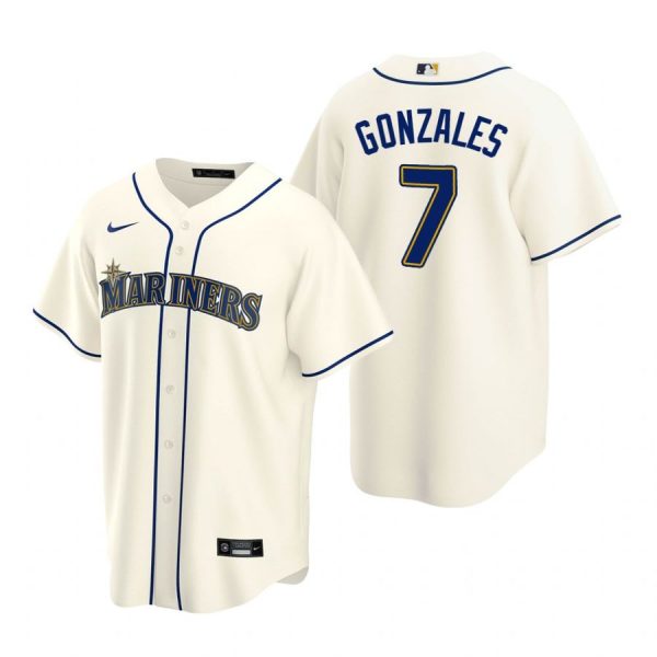 Personalized Men’s Marco Gonzales Seattle Mariners Cool Base Jersey White Cream