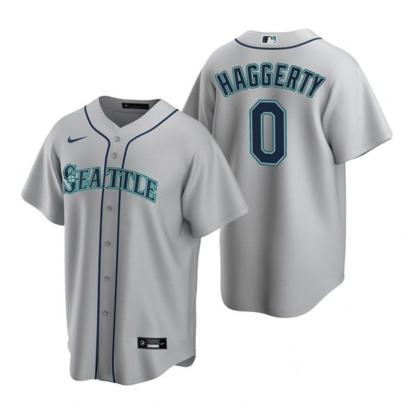 Personalized Men’s Sam Haggerty Seattle Mariners Cool Base Jersey Cream Gray