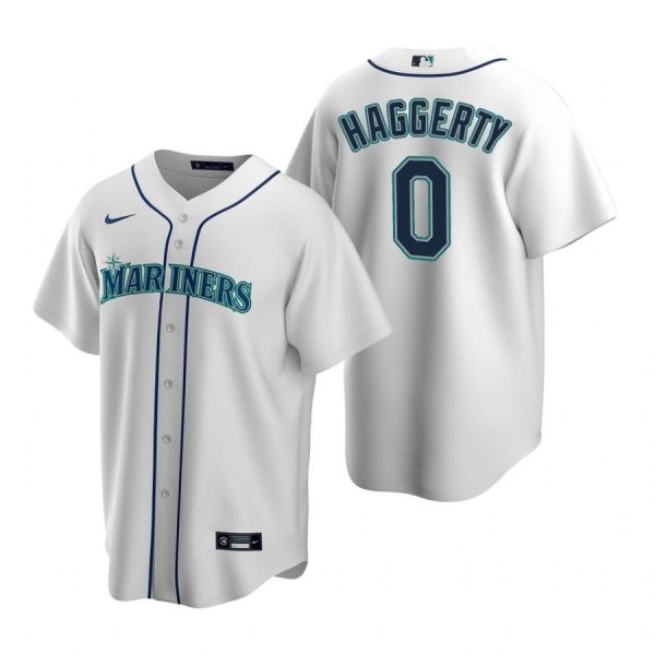 Personalized Men’s Sam Haggerty Seattle Mariners Cool Base Jersey Cream White