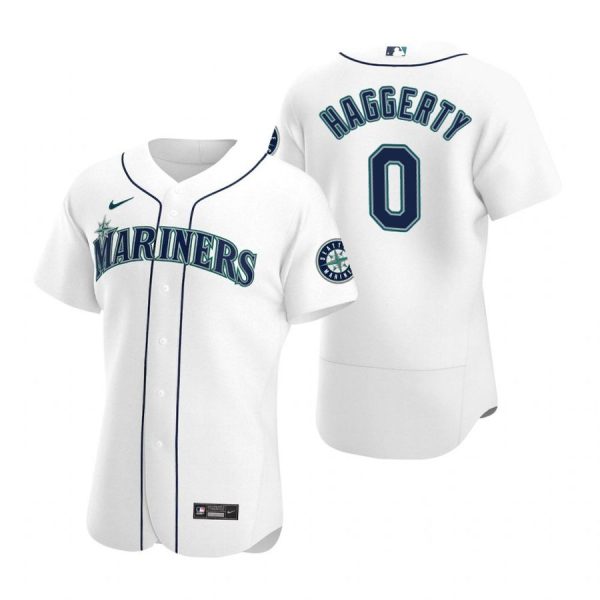 Personalized Men’s Sam Haggerty Seattle Mariners Flex Base Jersey White White