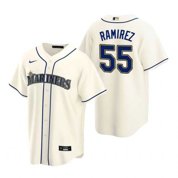 Personalized Men’s Yohan Ramirez Seattle Mariners Cool Base Jersey White Cream