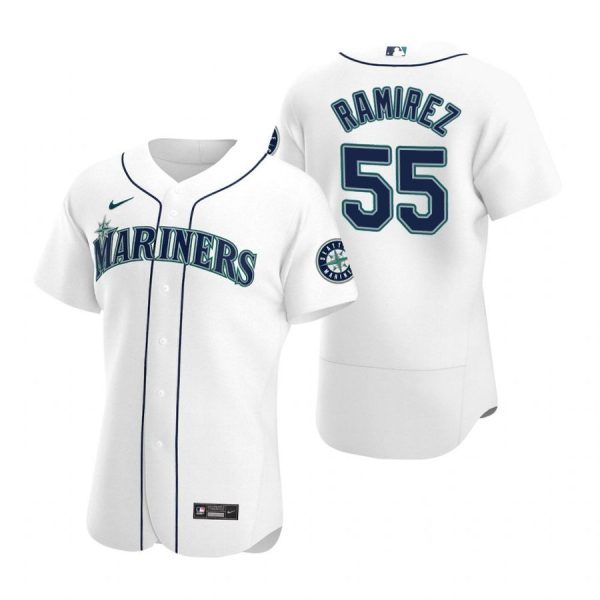 Personalized Men’s Yohan Ramirez Seattle Mariners Flex Base Jersey Royal White