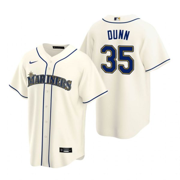 Personalized Men’s Justin Dunn Seattle Mariners Cool Base Jersey Cream Cream