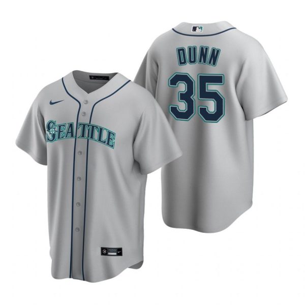 Personalized Men’s Justin Dunn Seattle Mariners Cool Base Jersey Cream Gray
