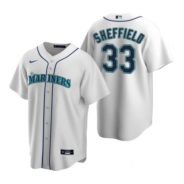 Personalized Men’s Justus Sheffield Seattle Mariners Cool Base Jersey Gray White