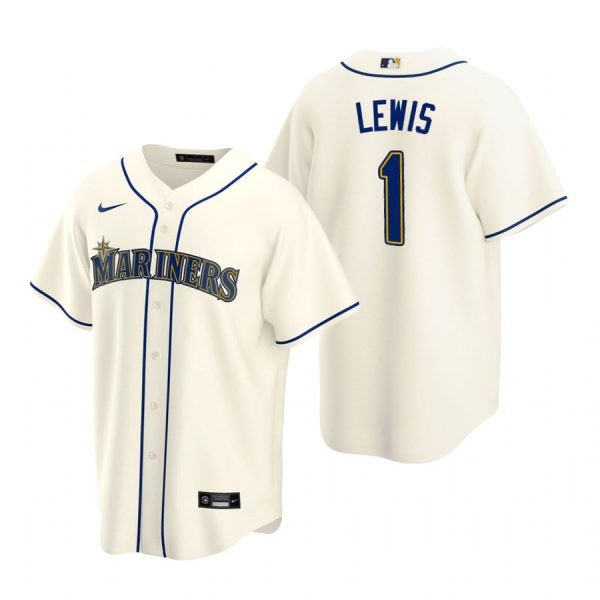 Personalized Men’s Kyle Lewis Seattle Mariners Cool Base Jersey Aqua Cream