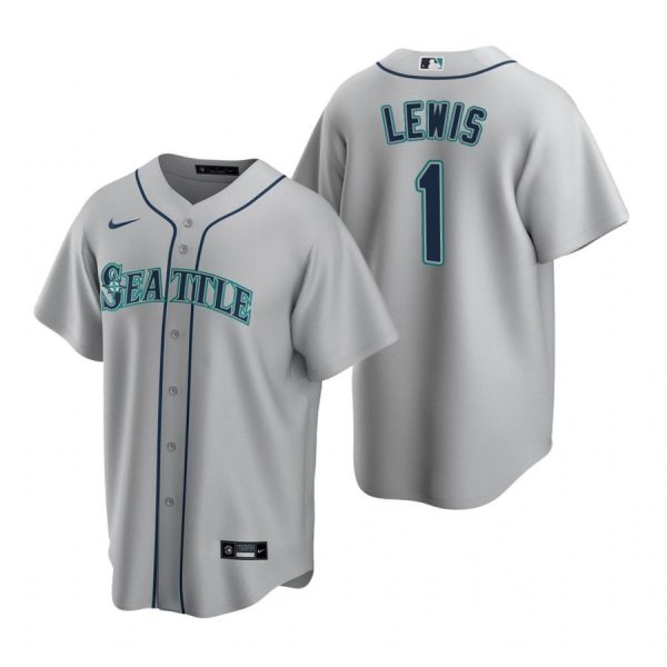 Personalized Men’s Kyle Lewis Seattle Mariners Cool Base Jersey Aqua Gray