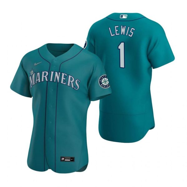 Personalized Men’s Kyle Lewis Seattle Mariners Flex Base Jersey Royal Aqua