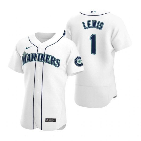 Personalized Men’s Kyle Lewis Seattle Mariners Flex Base Jersey Royal White
