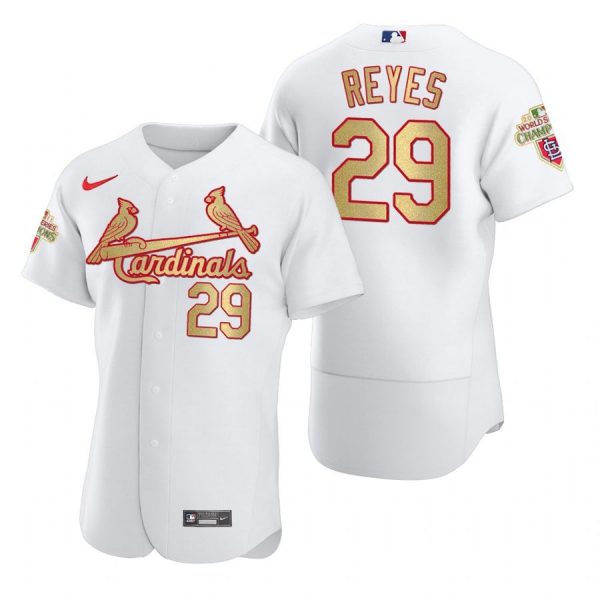 Personalized Men’s Alex Reyes St. Louis Cardinals Flex Base Jersey Black Holographic White WS