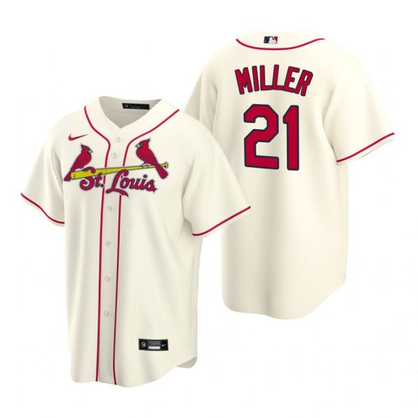 Personalized Men’s Andrew Miller St. Louis Cardinals Cool Base Jersey Light Blue Cream
