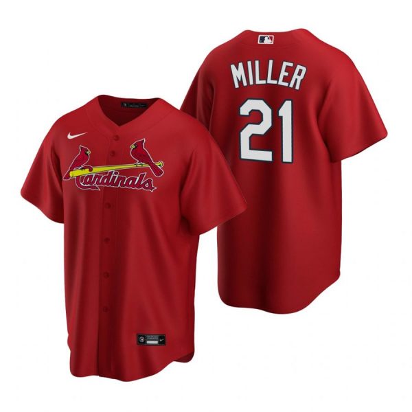 Personalized Men’s Andrew Miller St. Louis Cardinals Cool Base Jersey Light Blue Red