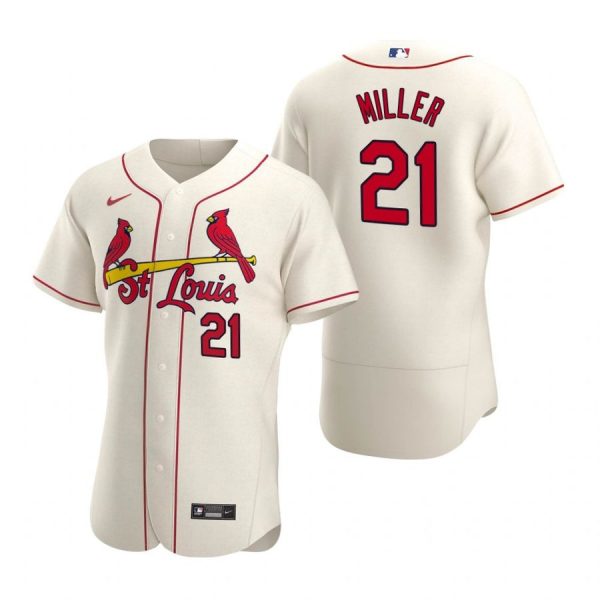 Personalized Men’s Andrew Miller St. Louis Cardinals Flex Base Jersey Light Blue Cream