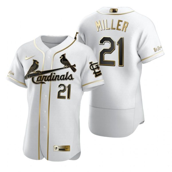 Personalized Men’s Andrew Miller St. Louis Cardinals Flex Base Jersey Light Blue White Golden