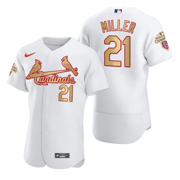 Personalized Men’s Andrew Miller St. Louis Cardinals Flex Base Jersey Light Blue White WS