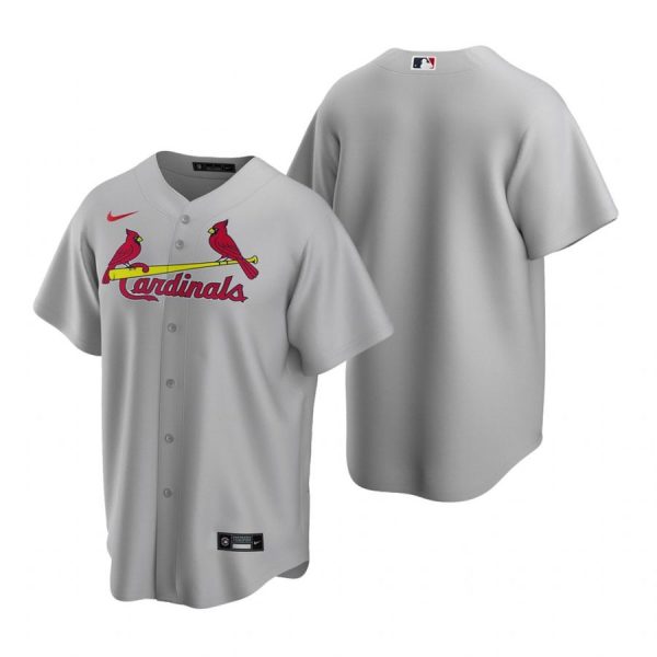 Personalized Men’s Blank St. Louis Cardinals Cool Base Jersey White Gray