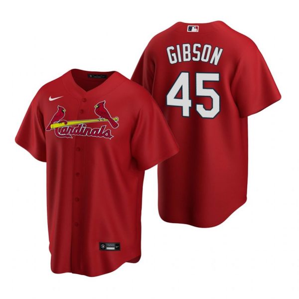 Personalized Men’s Bob Gibson St. Louis Cardinals Cool Base Jersey White Red