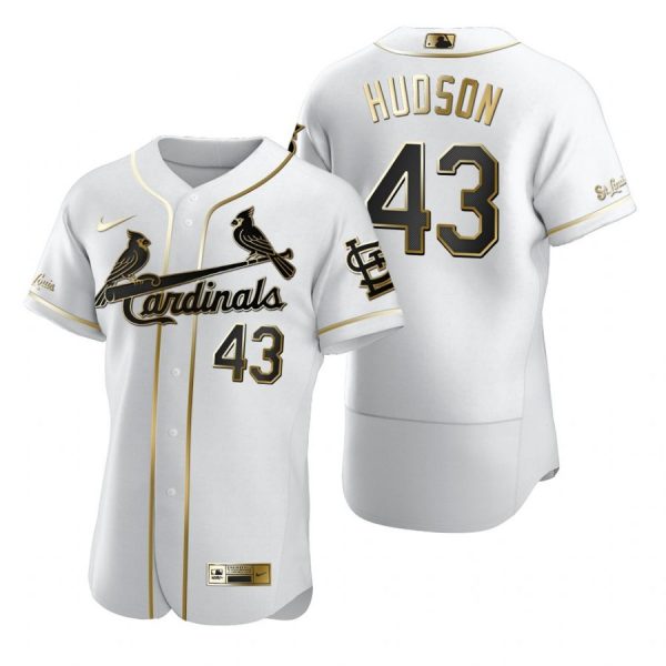 Personalized Men’s Dakota Hudson St. Louis Cardinals Flex Base Jersey Cream White Golden