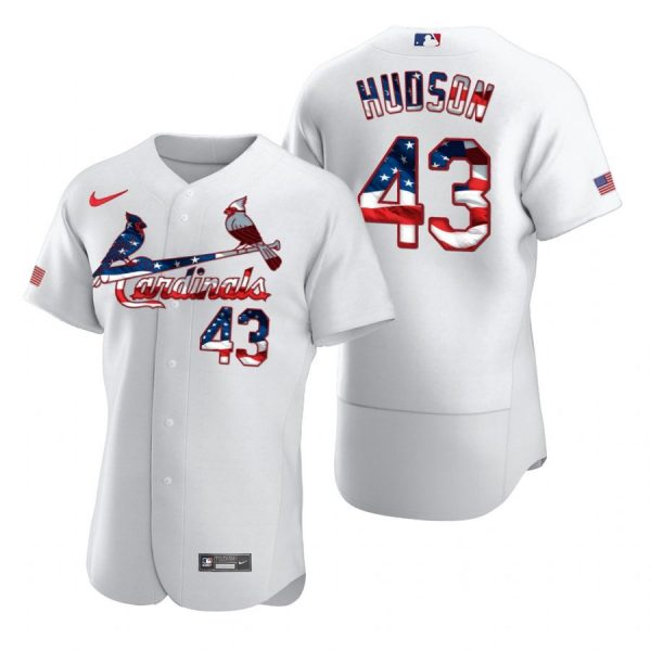 Personalized Men’s Dakota Hudson St. Louis Cardinals Flex Base Jersey Cream White Stars