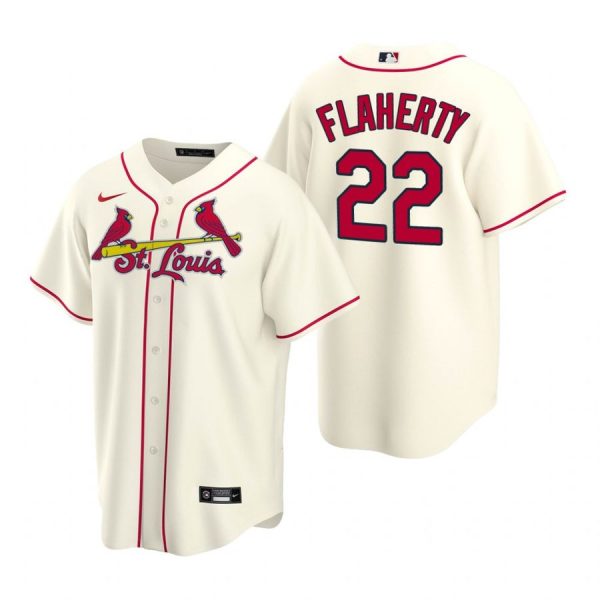 Personalized Men’s Jack Flaherty St. Louis Cardinals Cool Base Jersey Cream Cream