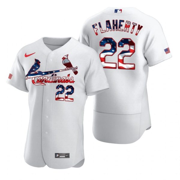 Personalized Men’s Jack Flaherty St. Louis Cardinals Flex Base Jersey White Stars White Stars