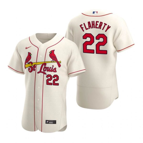 Personalized Men’s Jack Flaherty St. Louis Cardinals Flex Base Jersey White Stars Cream
