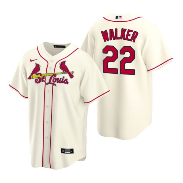 Personalized Men’s Jordan Walker St. Louis Cardinals Cool Base Jersey Gray Cream