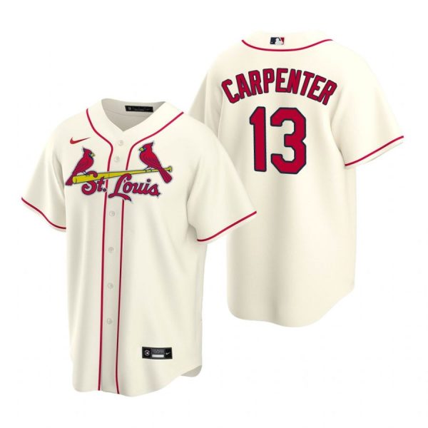 Personalized Men’s Matt Carpenter St. Louis Cardinals Cool Base Jersey White Cream