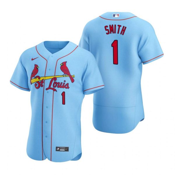 Personalized Men’s Ozzie Smith St. Louis Cardinals Flex Base Jersey Light Blue Light Blue