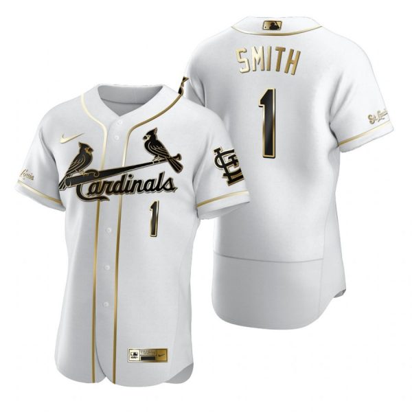 Personalized Men’s Ozzie Smith St. Louis Cardinals Flex Base Jersey Light Blue White Golden