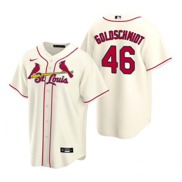 Personalized Men’s Paul Goldschmidt St. Louis Cardinals Cool Base Jersey Cream Cream