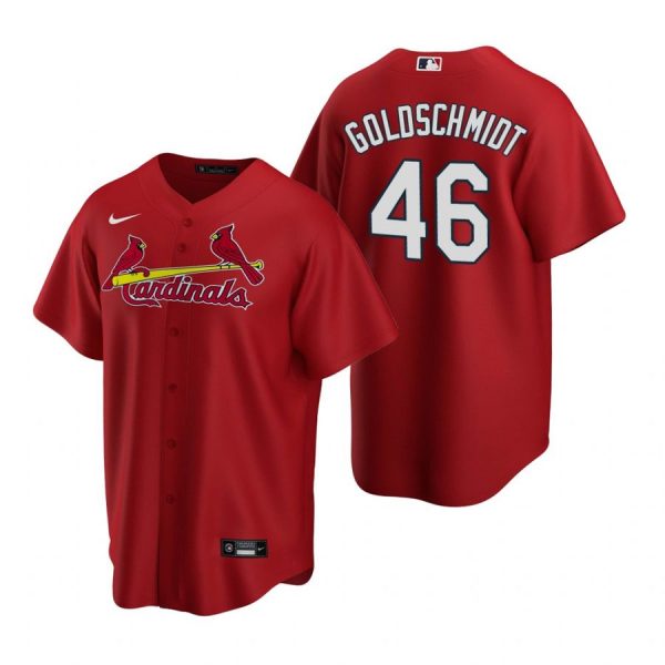 Personalized Men’s Paul Goldschmidt St. Louis Cardinals Cool Base Jersey Cream Red