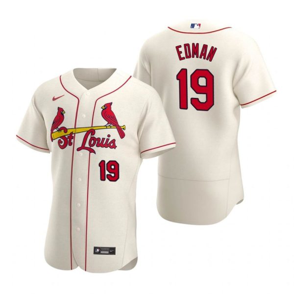 Personalized Men’s Tommy Edman St. Louis Cardinals Flex Base Jersey Black Golden Cream