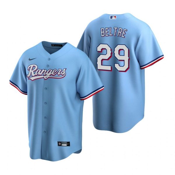 Personalized Men’s Adrian Beltre Texas Rangers Cool Base Jersey Gray Light Blue