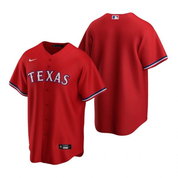 Personalized Men’s Blank Texas Rangers Cool Base Jersey Light Blue Red